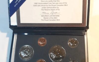 Monedas canadienses de la Royal Canadian Mint.1992.