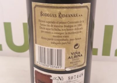 Viña Albina.Rioja denominacion de origen.Reserva 1995.